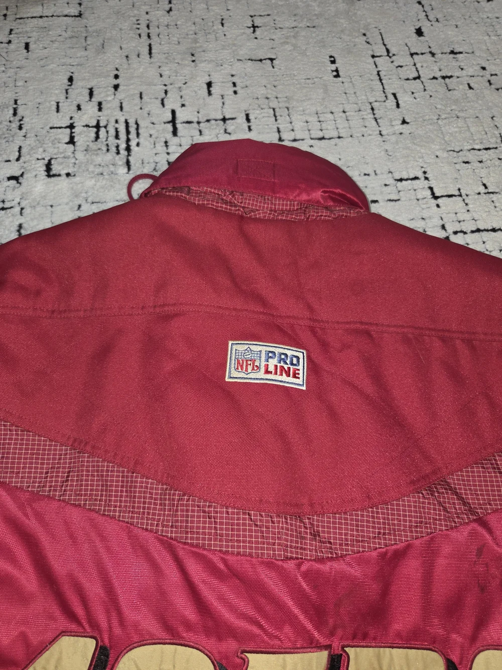Vintage 90s San Francisco 49ers Logo Athletic Pro Line Jacket Puffer Coat Size [